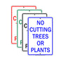 No Cutting Trees Or Plants Private Property Save The Planet Earth Aluminum Metal Sign Plate