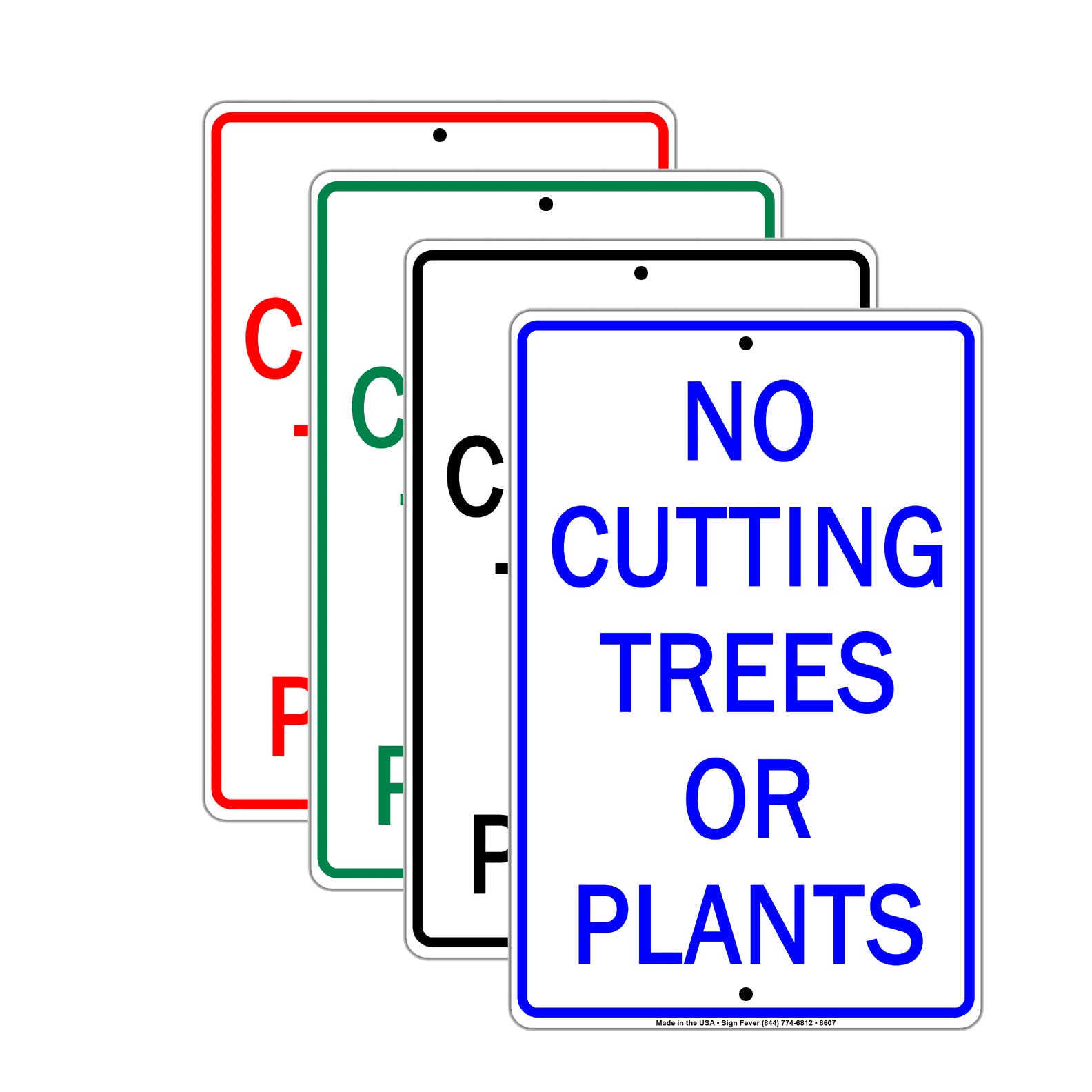 No Cutting Trees Or Plants Private Property Save The Planet Earth Aluminum Metal Sign Plate