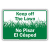 Keep Off The Lawn No Pisar El Cesped Bilingual Home Decor Aluminum Metal Sign Plate