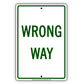 Wrong Way Do Not Drive Or Enter Restriction Strictly Prohibited Aluminum Metal Sign Plate