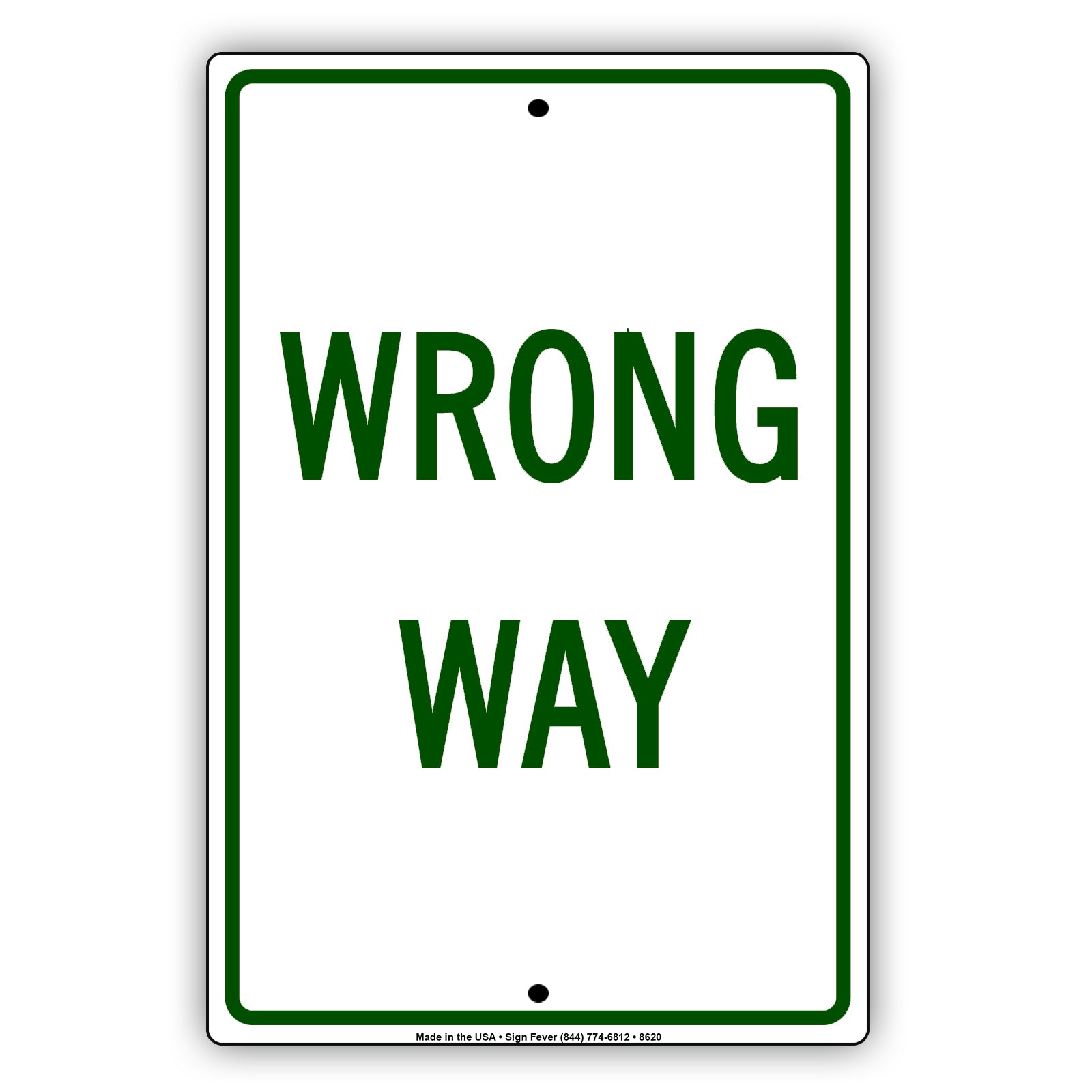 Wrong Way Do Not Drive Or Enter Restriction Strictly Prohibited Aluminum Metal Sign Plate