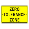 Zero Tolerance Zone We Call Police Criminals Restricted Strictly Prohibited Aluminum Metal Sign Plate