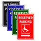 Reserved Parking Handicap Hospital Emergency Aluminum Metal Sign Plate