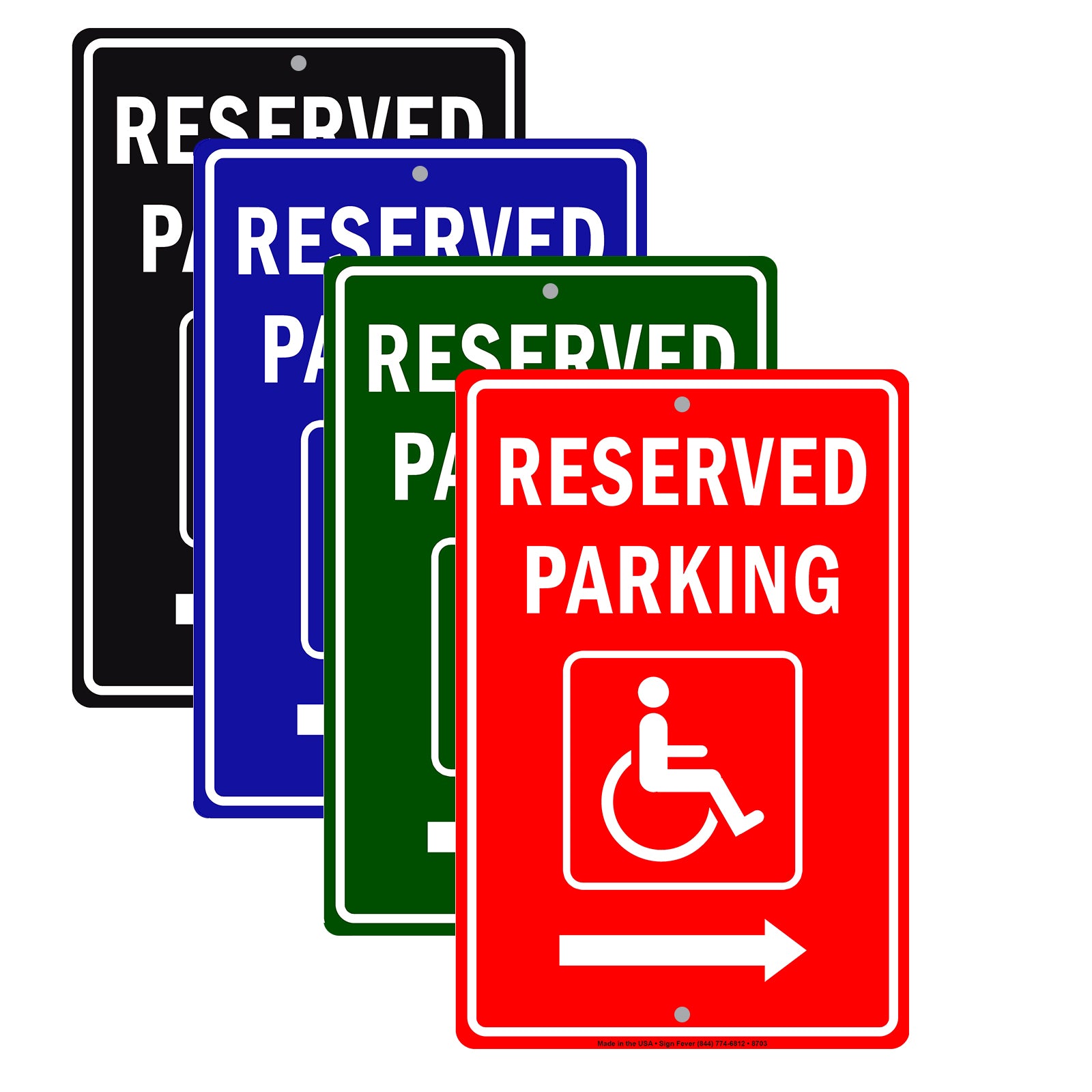 Reserved Parking Handicap Hospital Emergency Aluminum Metal Sign Plate