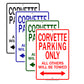 Corvette Parking Only All Others Will Be Towed Aluminum Metal Sign Plate