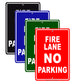 Fire Lane No Parking Dangerous Restriction Aluminum Metal Sign Plate