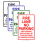 Fire Lane No Parking Unathorized Vehicle Will Be Ticketed Aluminum Metal Sign Plate