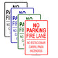 No Parking Fire Lane No Estacionar Carril Para Incendios Aluminum Metal Sign Plate