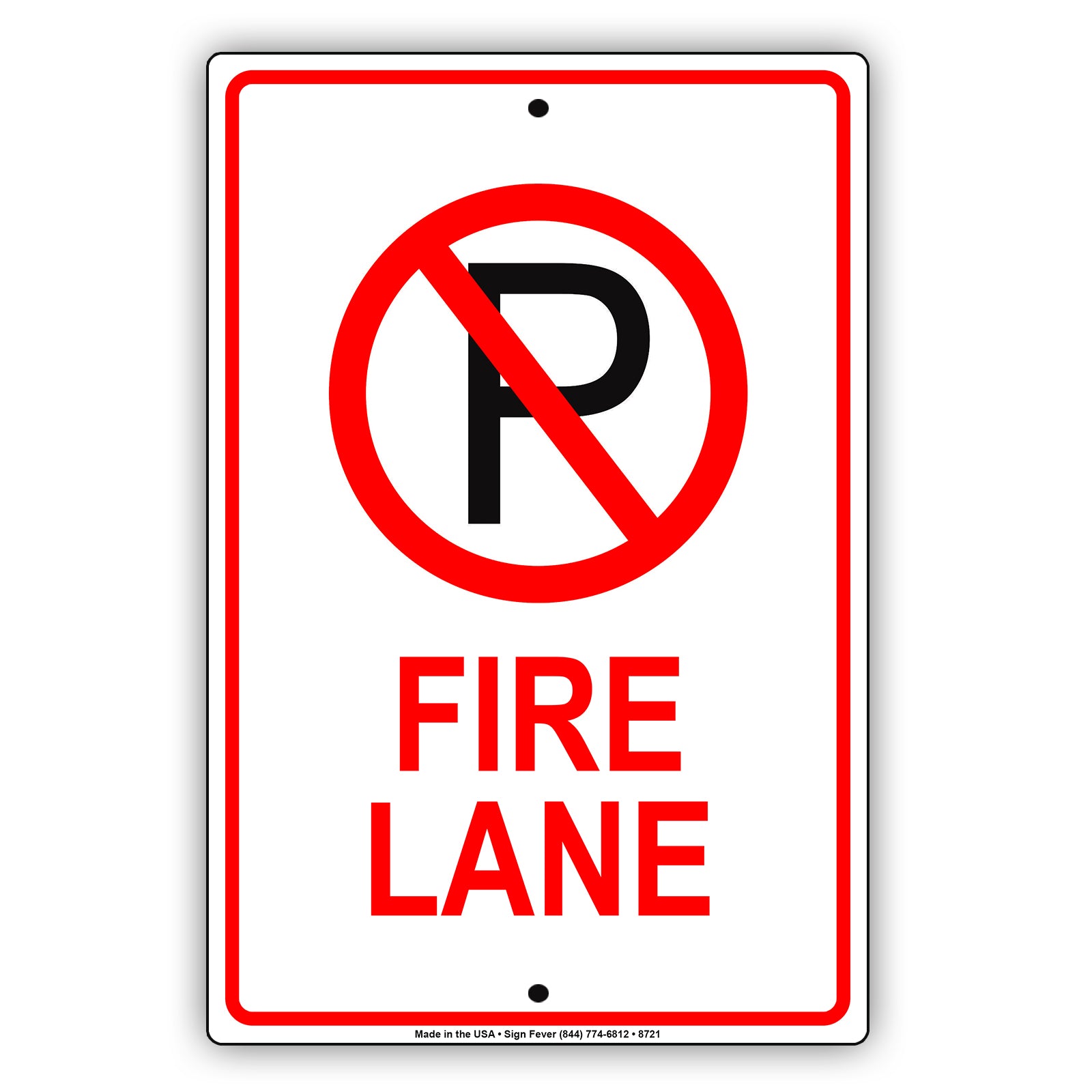 Fire Lane No Parking Road Traffic Aluminum Metal Sign Plate