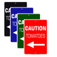 Caution Tomatoes With Right Arrow Aluminum Metal Sign Plate