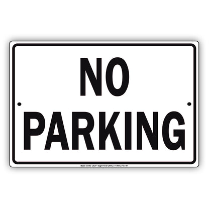 No Parking Road Traffic Aluminum Metal Sign Plate