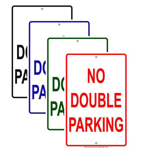 No Double Parking Road Traffic Aluminum Metal Sign Plate
