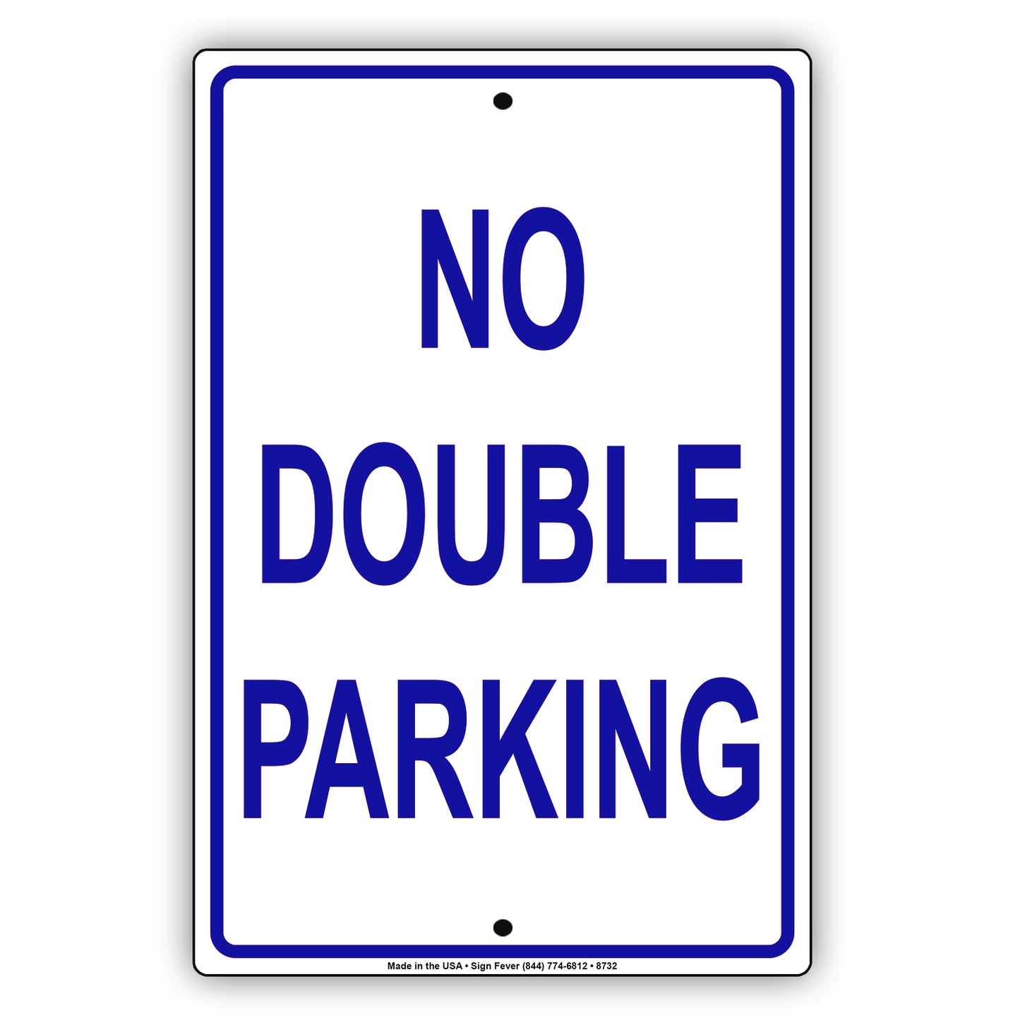 No Double Parking Road Traffic Aluminum Metal Sign Plate