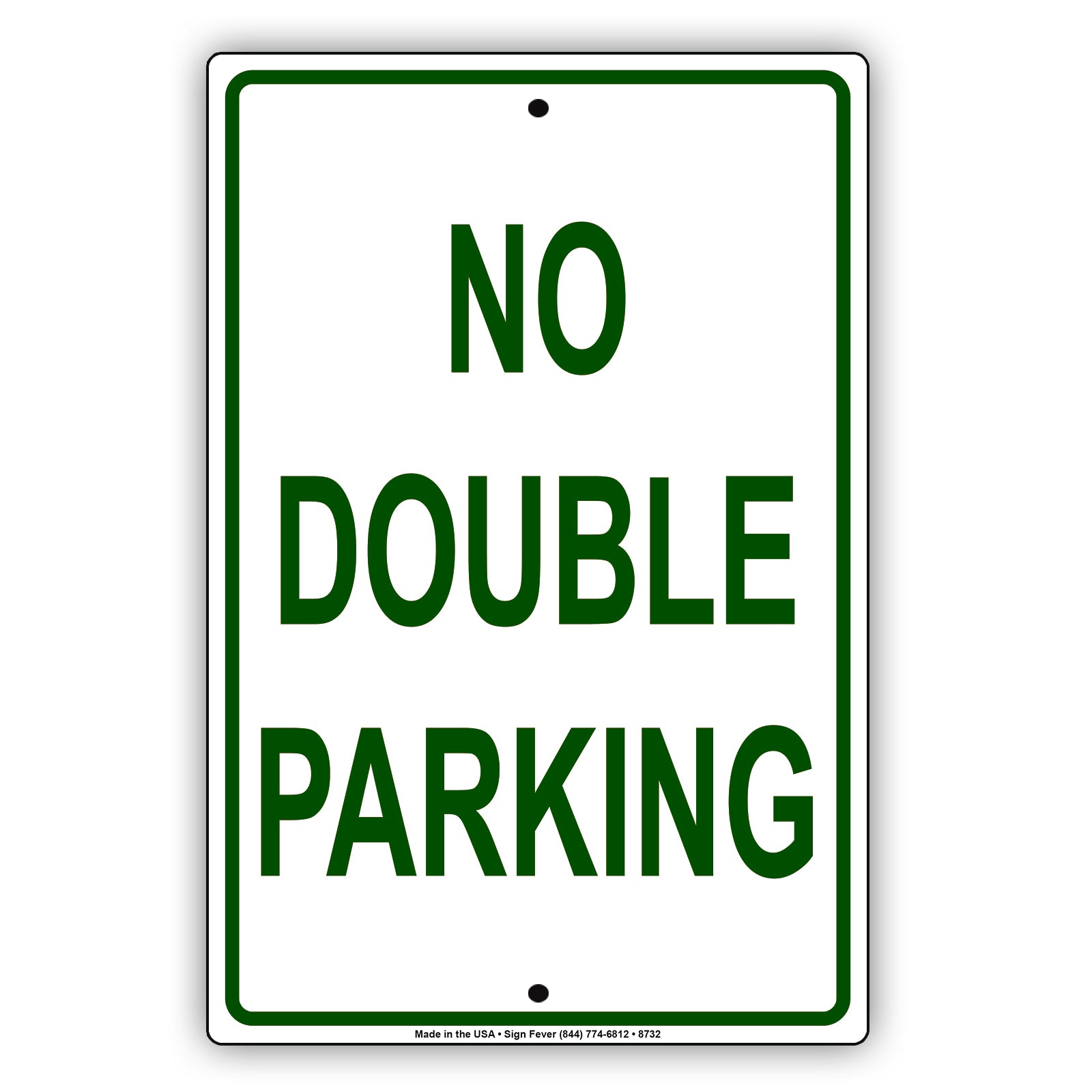 No Double Parking Road Traffic Aluminum Metal Sign Plate