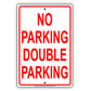 No Parking Double Parking Road Aluminum Metal Sign Plate