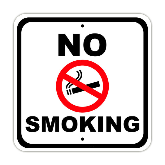 No Smoking Warning Cigarettes Aluminum Metal Sign Plate