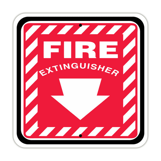 Fire Extinguisher Emergency Campgrounds Aluminum Metal Sign Plate