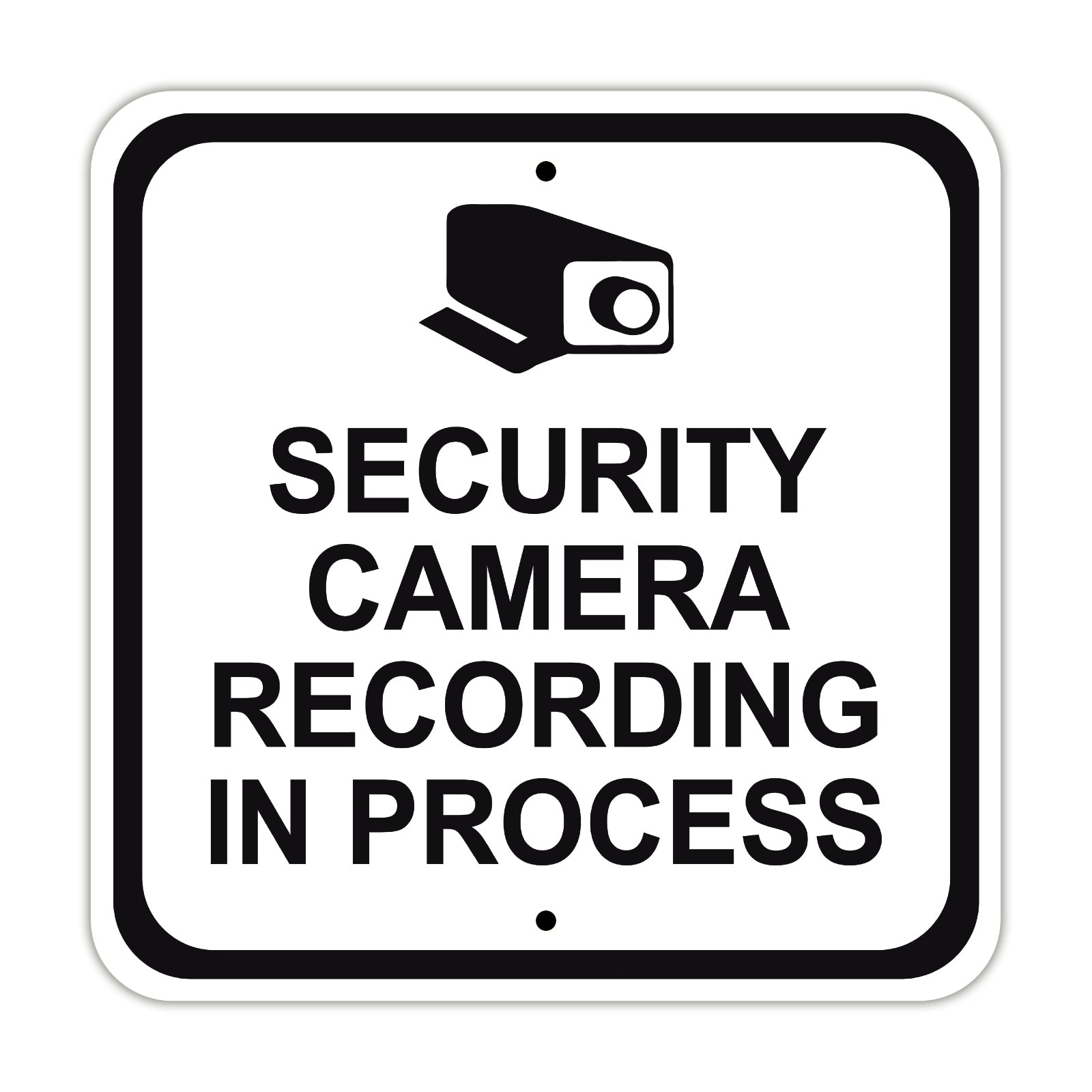 Security Camera Recording in Process | Metal Square Sign – Sign Fever