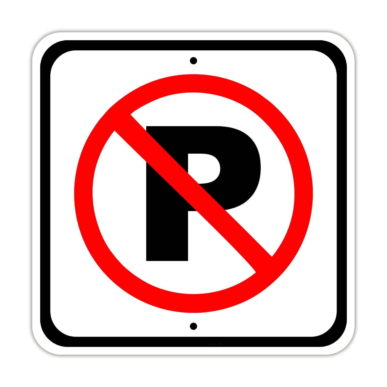 No Parking with ''P'' Symbol Street Aluminum Metal Sign Plate