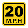 Maximum Speed Limit 20 Mph Street Road & Safety Aluminum Metal Sign Plate