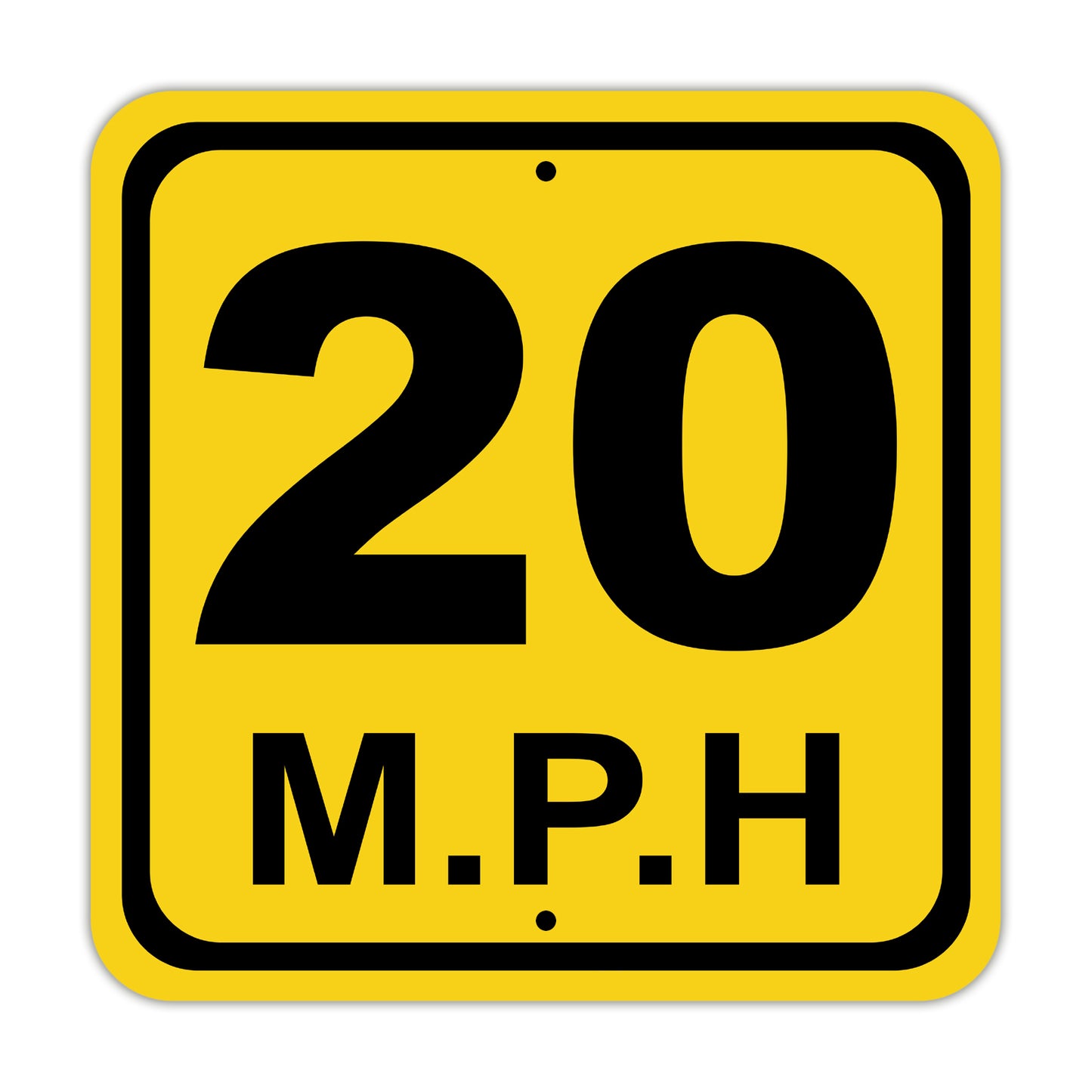 Maximum Speed Limit 20 Mph Street Road & Safety Aluminum Metal Sign Plate