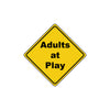 Slow Adults at Play Warning Caution Crossing Metal Aluminum Funny Novelty Plate Drinking Sign