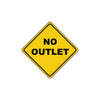 No Outlet Neighboorhood Road Warning Metal Aluminum Sign Xing Yield Novelty Plate