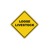 Loose Livestock Xing Animal Crossing Metal Aluminum Warning Caution Plate Traffic Road Sign