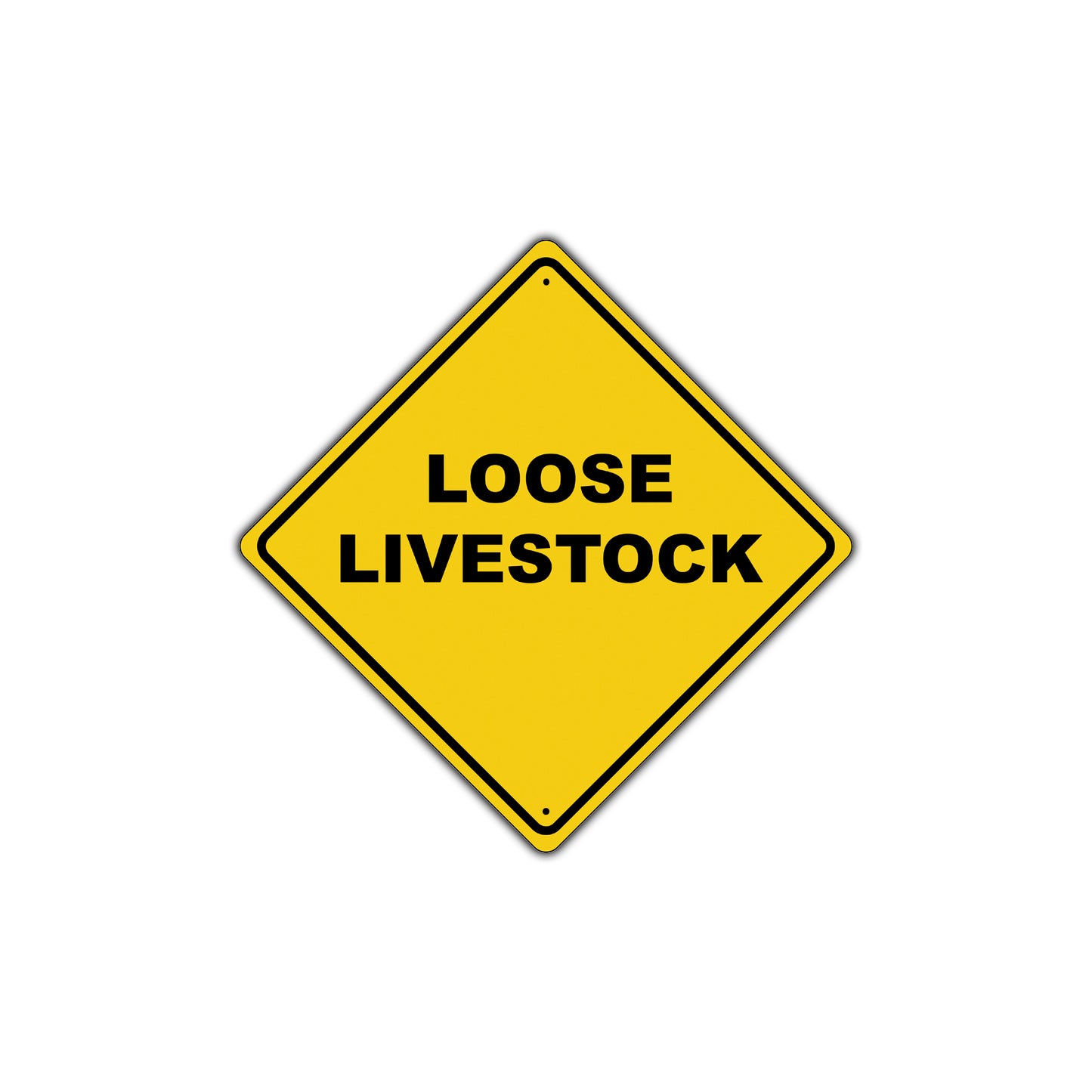 Loose Livestock Xing Animal Crossing Metal Aluminum Warning Caution Plate Traffic Road Sign