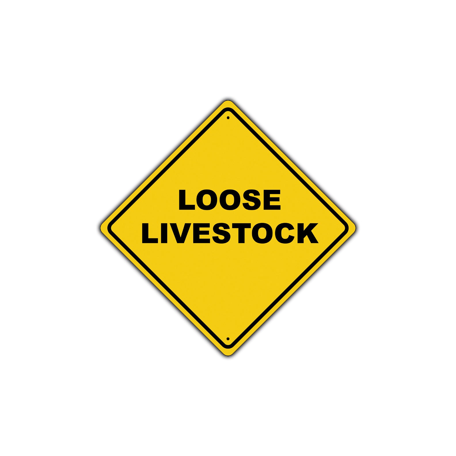 Loose Livestock Xing Animal Crossing Metal Aluminum Warning Caution Plate Traffic Road Sign