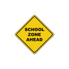 School Zone Stop Ahead Xing Diamond Grade School Metal Novelty Plate Aluminum Road Sign