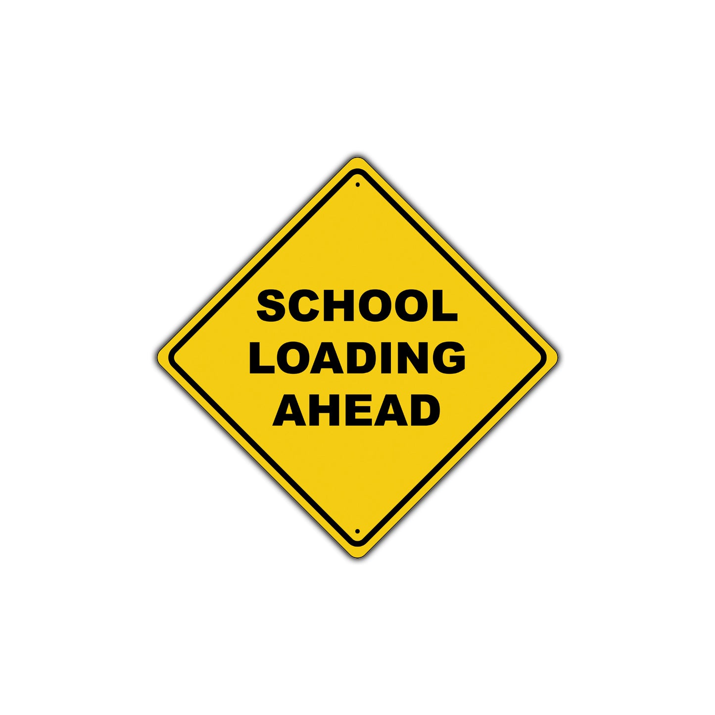 School Loading Stop Ahead Xing Diamond Grade School Metal Novelty Plate Aluminum Road Sign