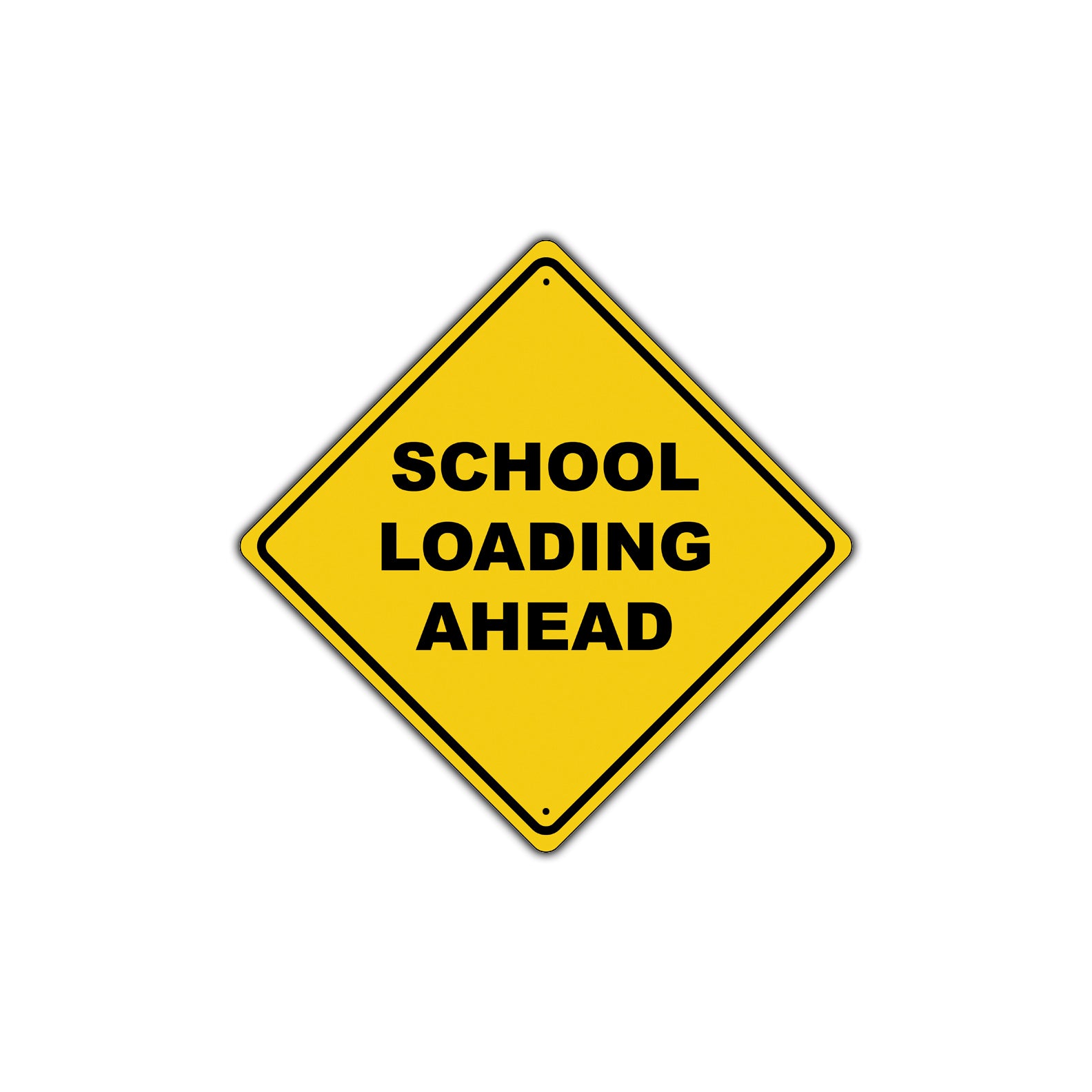 School Loading Stop Ahead Xing Diamond Grade School Metal Novelty Plate Aluminum Road Sign
