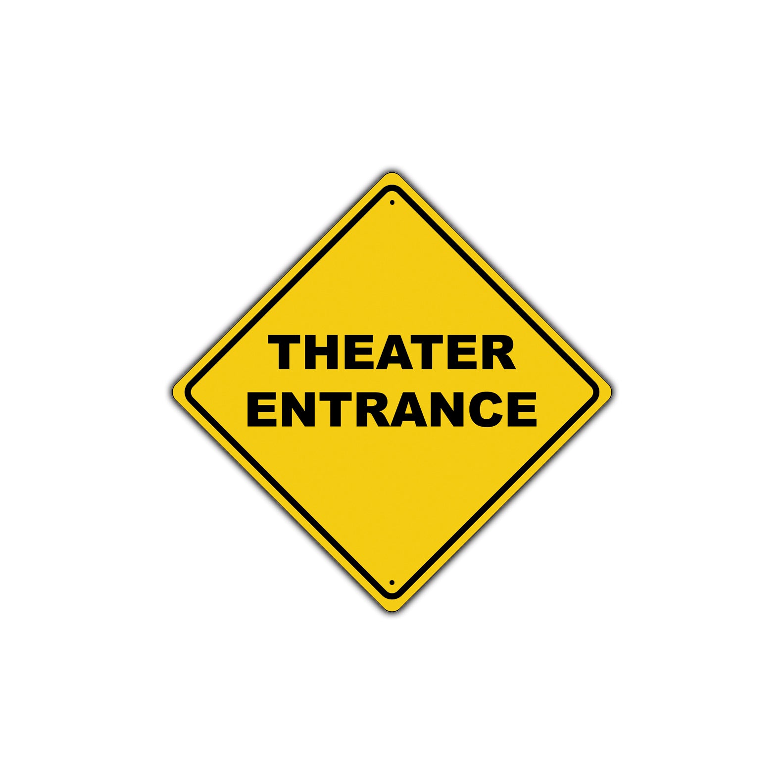 Theater Entrance Novelty | Aluminum Diamond Sign – Sign Fever