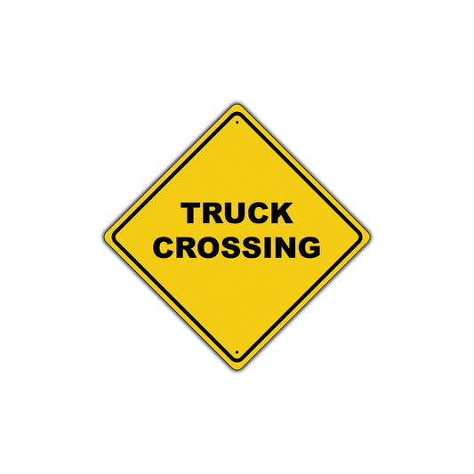 Truck Crossing Do Not Block Warning Caution Attention Xing Metal Aluminum Novelty Plate Sign