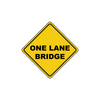 One Lane Bridge Do Not Block Caution Alert Attention Xing Metal Aluminum Novelty Plate Sign