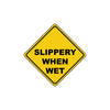 Slippery When Wet Hills Dangerous Zone Xing Diamond Alert Metal Novelty Plate Aluminum Road Sign
