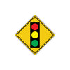 Traffic Light Ahead with Symbol Alert Attention Warning Xing Metal Aluminum Novelty Plate Sign