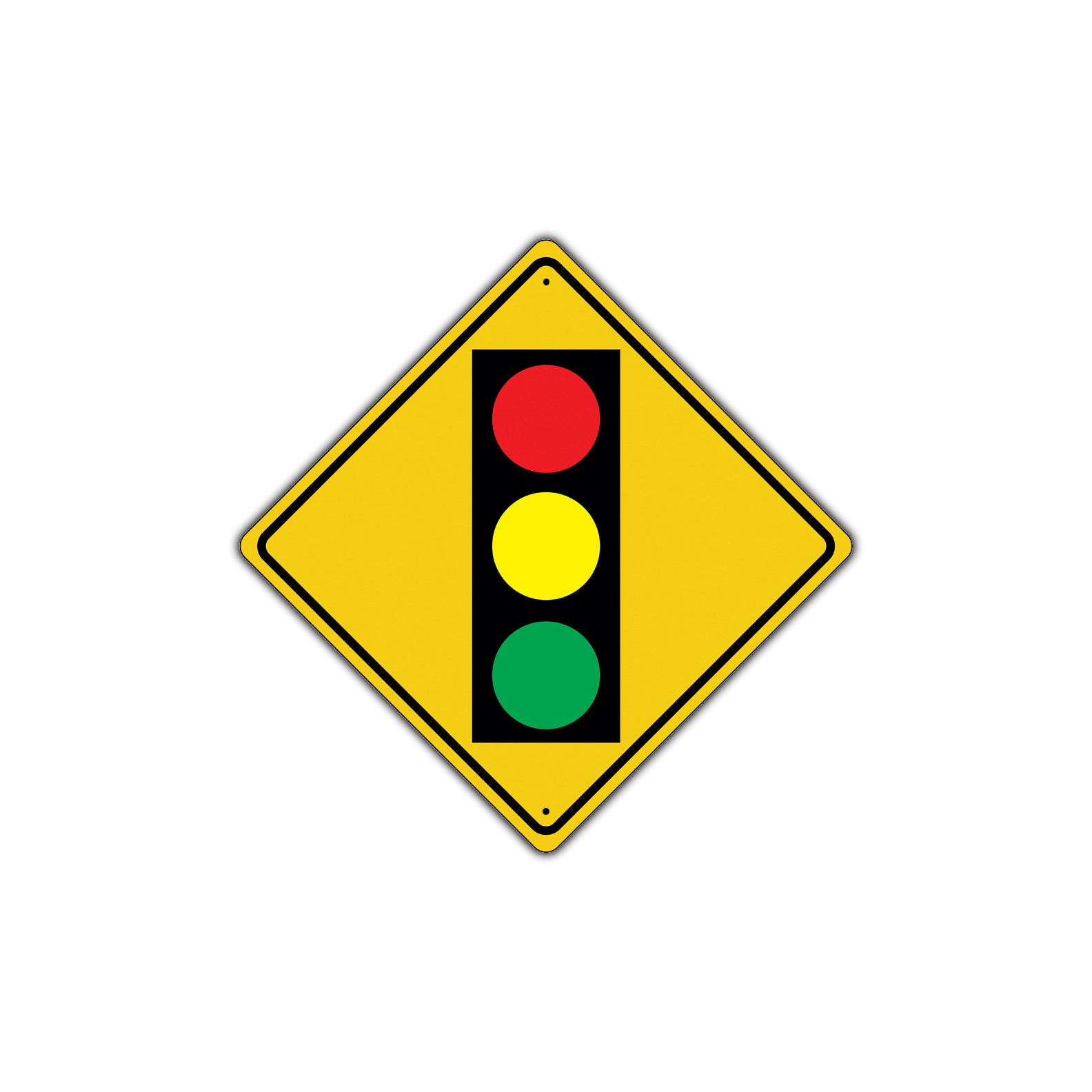 Traffic Light Ahead with Symbol Alert Attention Warning Xing Metal Aluminum Novelty Plate Sign