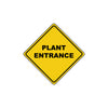 Plants Entrance Forest Hill Station Alert Attention Diamond Metal Novelty Plate Aluminum Road Sign