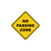 No Passing Zone Warning Caution Attention Xing Metal Aluminum Novelty Plate Sign