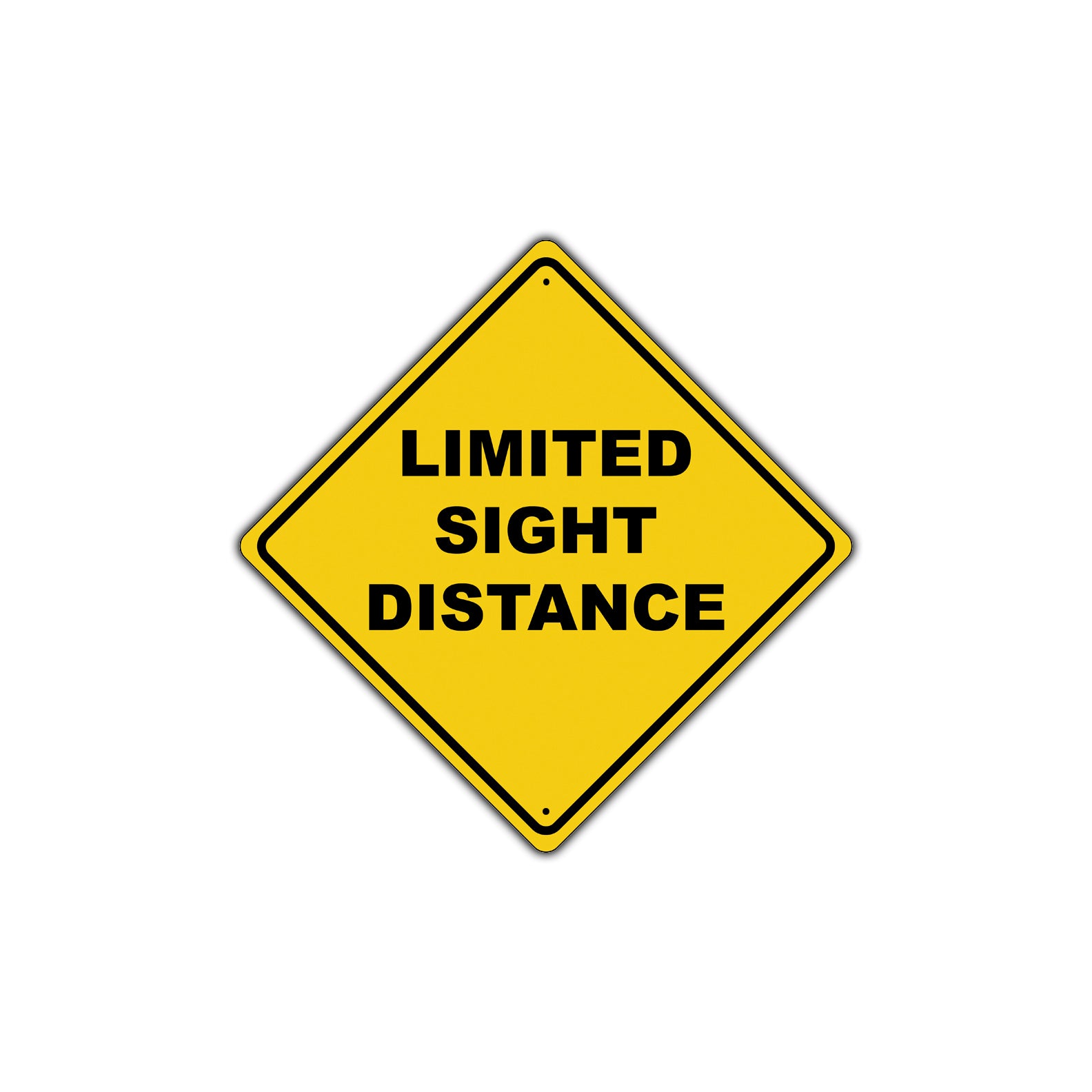 Limited Sight Distance Alert Near by Attention Xing Metal Aluminum Novelty Plate Sign