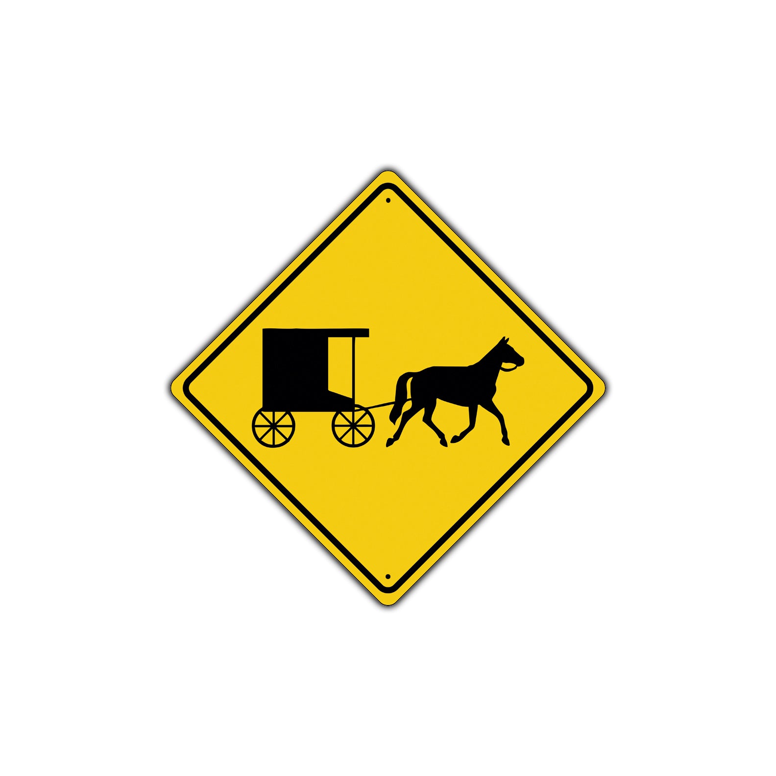 Horse-Drawn Buggy Vehicle with Symbol Traffic Attention Xing Metal Aluminum Novelty Plate Sign