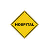 Hospital Emergency Do Not Block Warning Caution Attention Xing Metal Aluminum Novelty Plate Sign