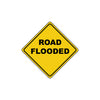 Road Flooded Caution Dangerous Zone Xing Diamond Alert Metal Novelty Plate Aluminum Road Sign