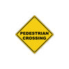 Pedestrian Crossing Slow Down Xing Diamond Alert Metal Novelty Plate Aluminum Road Sign