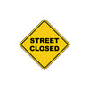 Street Closed Do Not Block Caution Alert Attention Warning Xing Metal Aluminum Novelty Plate Sign