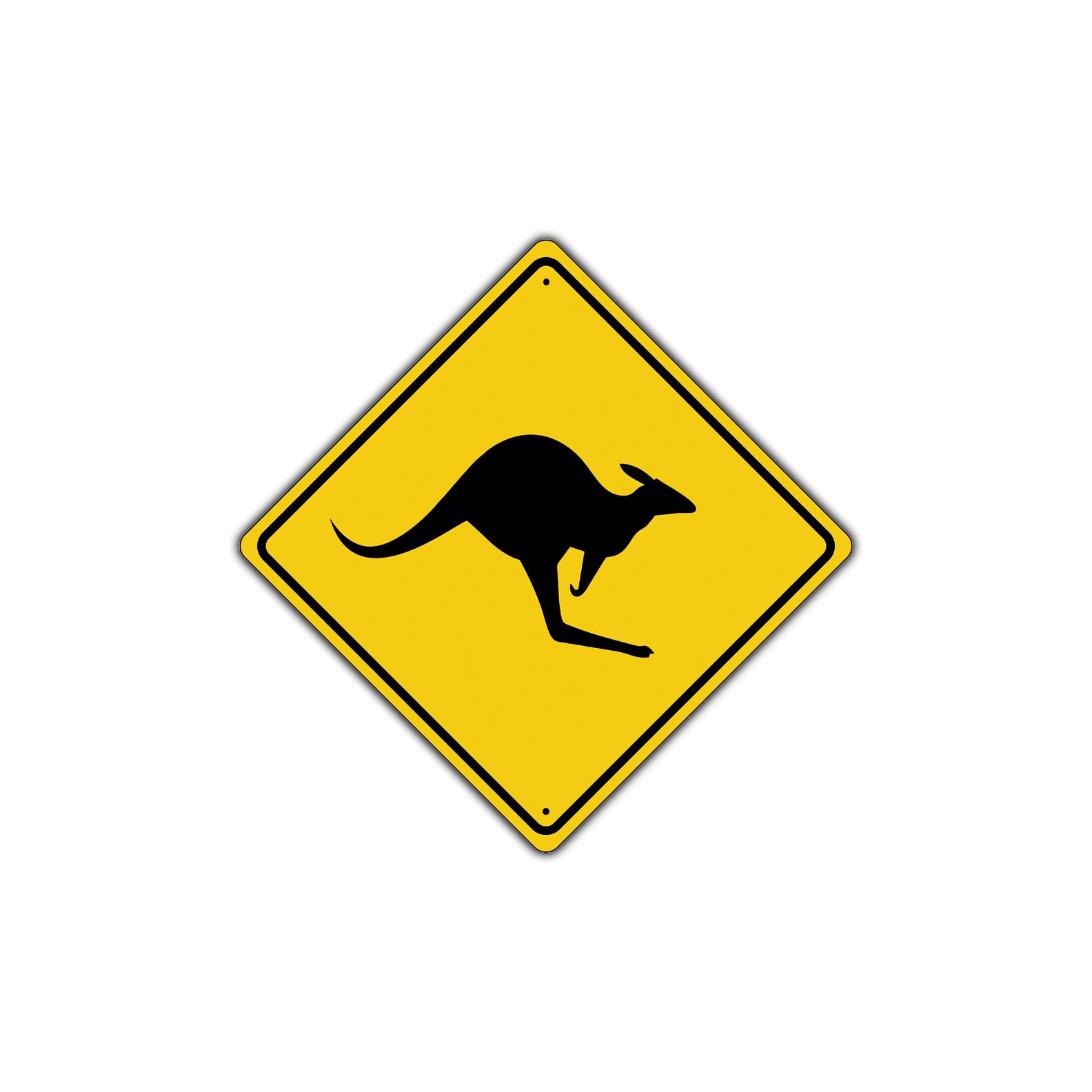 Kangaroo Xing with Graphic Symbol Crossing Animal Metal Aluminum Novelty Road Sign Plate