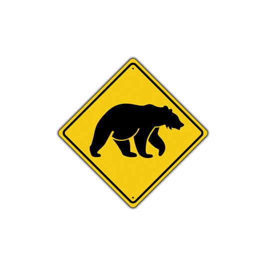 Warning Beer Crossing Drive Slowly Warning Caution Attention Xing Metal Aluminum Novelty Plate Sign