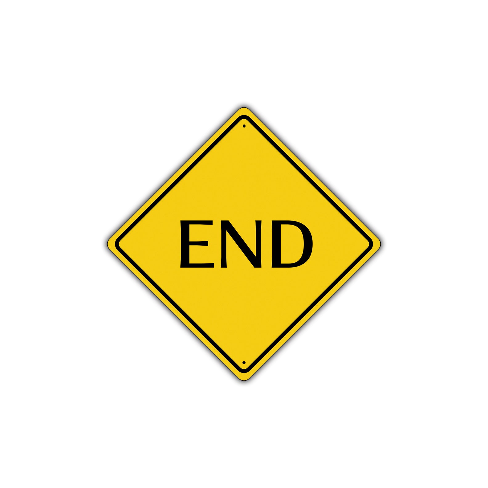 End Road Highway | Aluminum Diamond Sign – Sign Fever